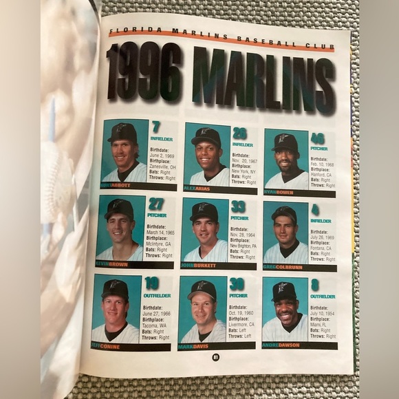 1996 Florida Marlins Opening Day Program - Picture 5 of 5